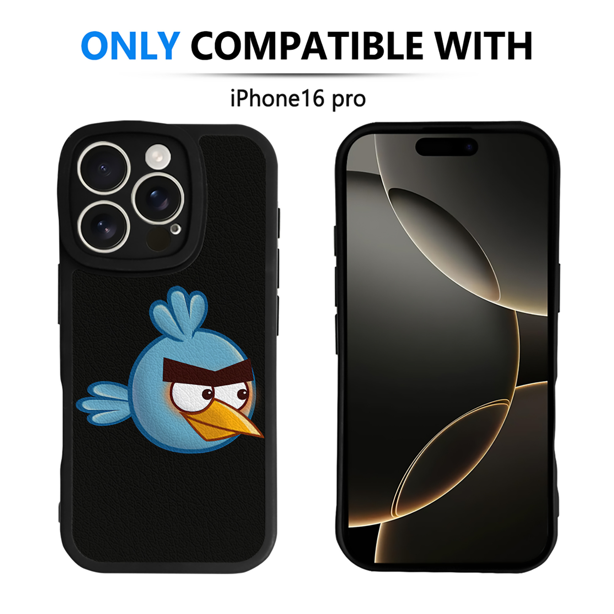（画像用） Angry Birds アングリーバード 【iPhone 16シリーズ対応】シリコンスマホケース（レザー調） 材質：シリコン